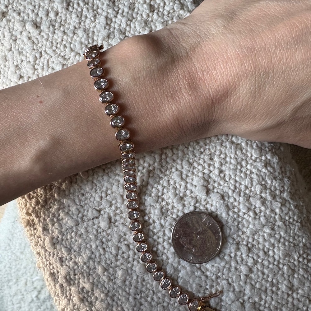.25 pointer Lab Grown Oval Tennis bracelet